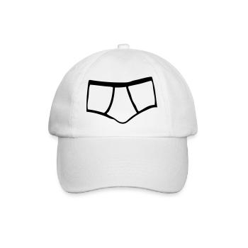 slips unterwaesche maenner 1 - Casquette classique - blanc/blanc - Devant