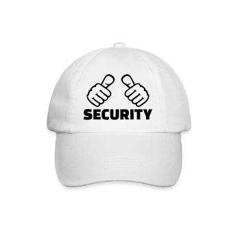 Security - Baseballkappe - Weiß/Weiß - Vorne