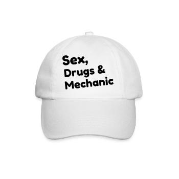 mécanique / mécanicien / mécano / garage - Casquette classique - blanc/blanc - Devant