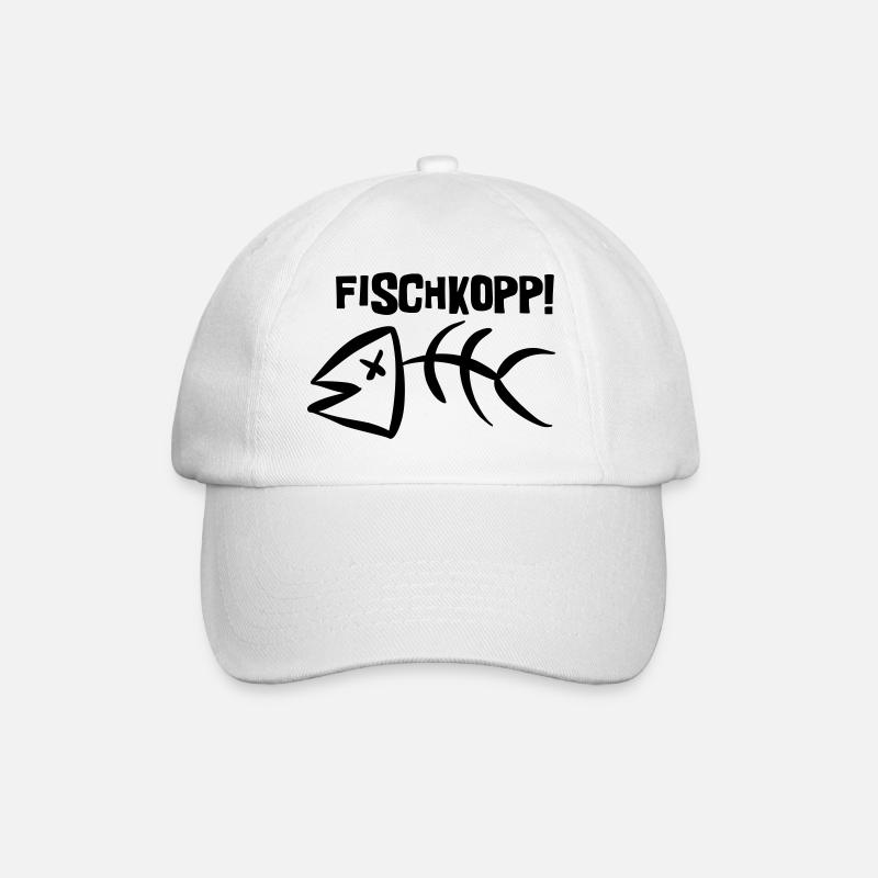 Fischkopp! - Baseballkappe - Weiß/Weiß