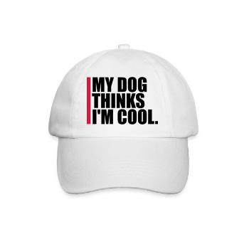 Le chien pense dans la fraîcheur - Casquette classique - blanc/blanc - Devant