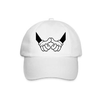 Les pouces de salutation touchent les amis - Casquette classique - blanc/blanc - Devant