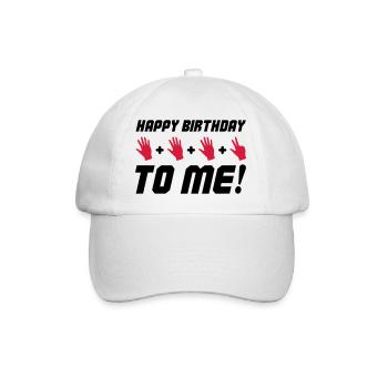 Joyeux anniversaire à moi 18 - Casquette classique - blanc/blanc - Devant