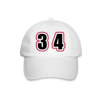 34 Number College - Baseball Cap - white/white - Front