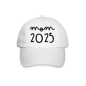 Mom 2025 - Baseball Cap - white/white - Front
