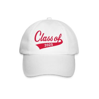Classe de 2025 (Classe de fin d’études Certificat de fin d’études Rouge) - Casquette classique - blanc/blanc - Devant