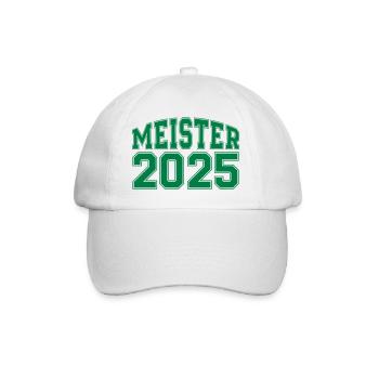 meister 2025 - Baseballkappe - Weiß/Weiß - Vorne