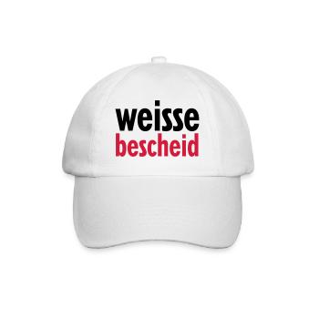 weissebescheid - Baseballkappe - Weiß/Weiß - Vorne