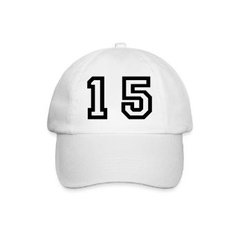nombre - 15 - quinze - Casquette classique - blanc/blanc - Devant