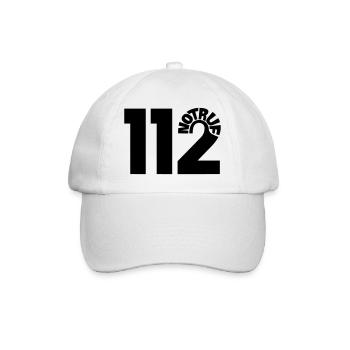 Notruf 112 rund - Baseballkappe - Weiß/Weiß - Vorne