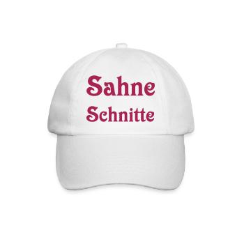 Sahne Schnitte - Baseballkappe - Weiß/Weiß - Vorne
