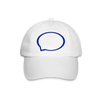 Sprechblase - Baseballkappe - Weiß/Weiß - Vorne