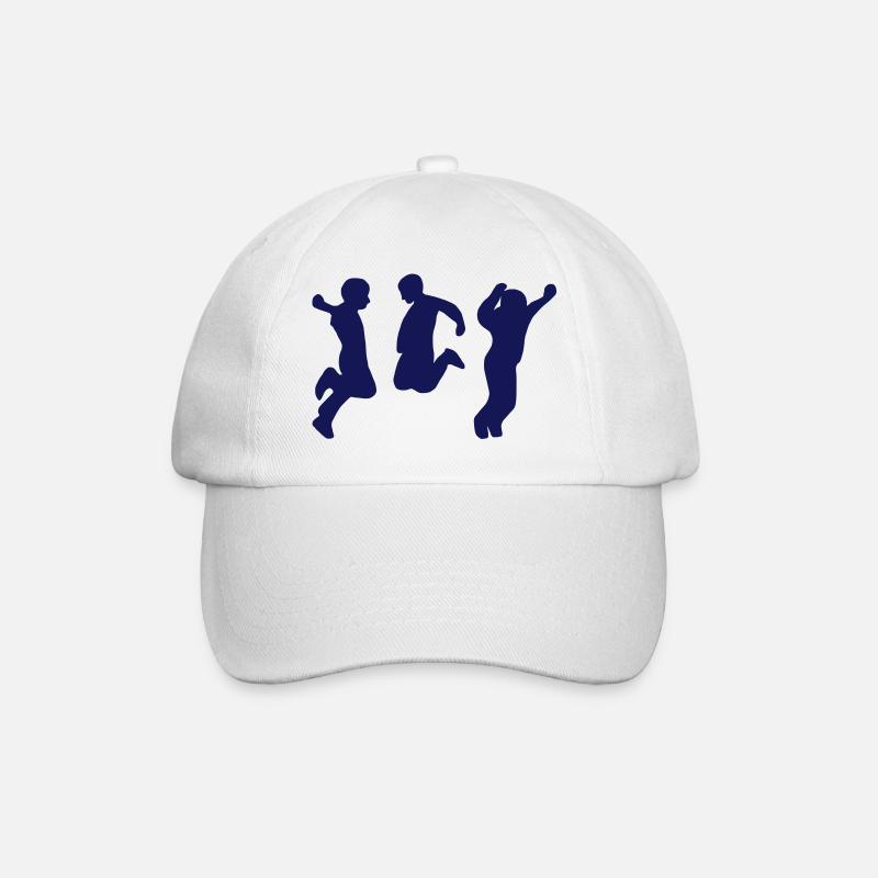 personnes sautant - Casquette classique - blanc/blanc