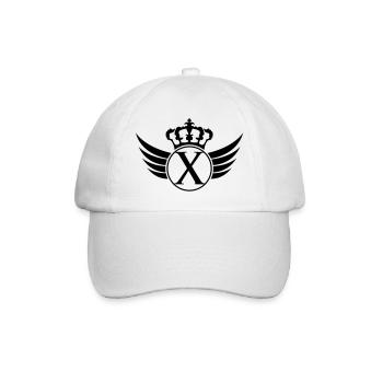 Letter X Blazon - Baseball Cap - white/white - Front