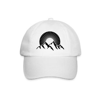 Belles montagnes avec soleil - Casquette classique - blanc/blanc - Devant