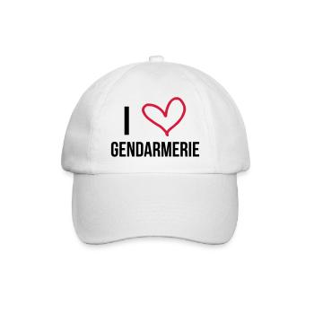 I Love Gendarmerie / Gendarmerie - Casquette classique - blanc/blanc - Devant