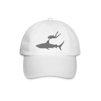 requin - Casquette classique - blanc/blanc - Devant