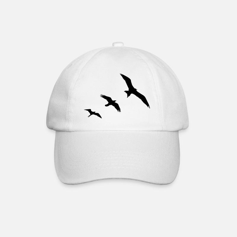 Vögel - Baseballkappe - Weiß/Weiß