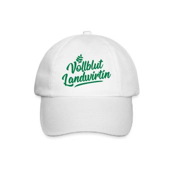 landwirtin vollblut farmerin - Baseballkappe - Weiß/Weiß - Vorne