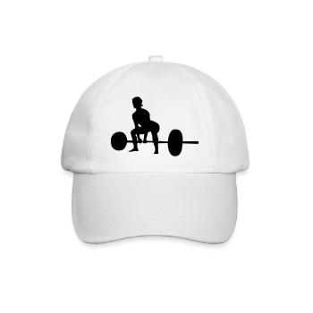 frau gewichte - Baseballkappe - Weiß/Weiß - Vorne