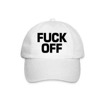 Fuck off - Baseball Cap - white/white - Front