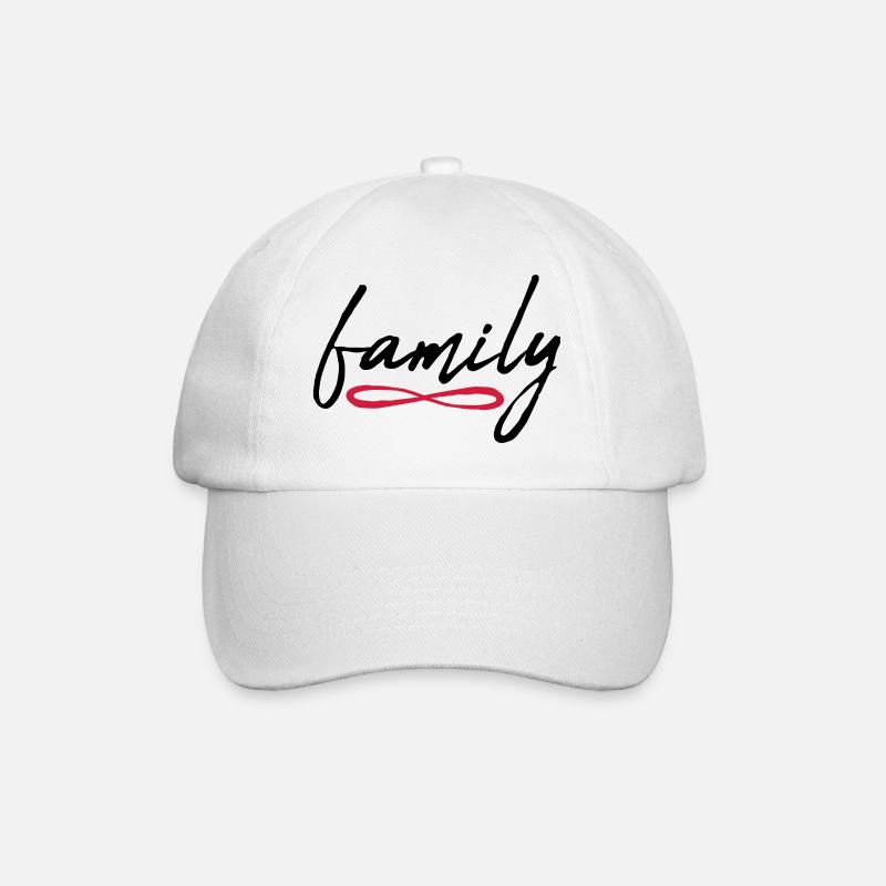 Symbole infini de la famille - Casquette classique - blanc/blanc