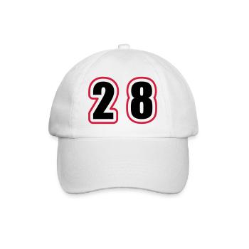 28 Nombre Collège - Casquette classique - blanc/blanc - Devant