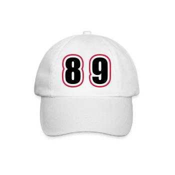 89 Number College - Baseball Cap - white/white - Front