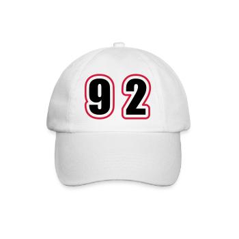 92 Number College - Baseball Cap - white/white - Front