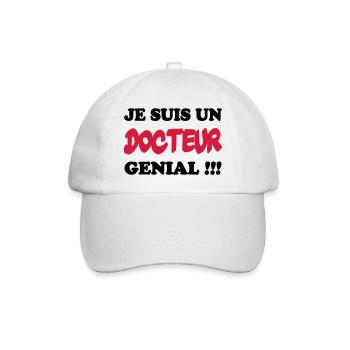 Je suis un DOCTEUR génial !!! - Casquette classique - blanc/blanc - Devant