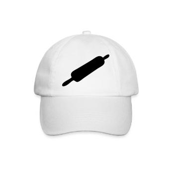 Bäcker Nudelholz - Baseballkappe - Weiß/Weiß - Vorne