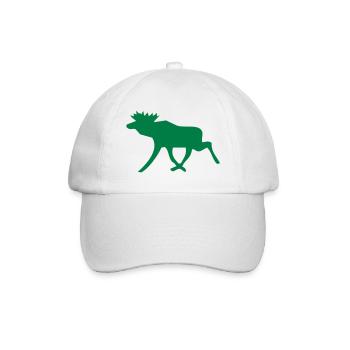Schwedenelch; schwedisches Elch-Symbol (vektor) - Baseballkappe - Weiß/Weiß - Vorne
