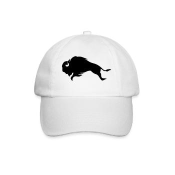 BLACK BISON BULL - Baseball Cap - white/white - Front