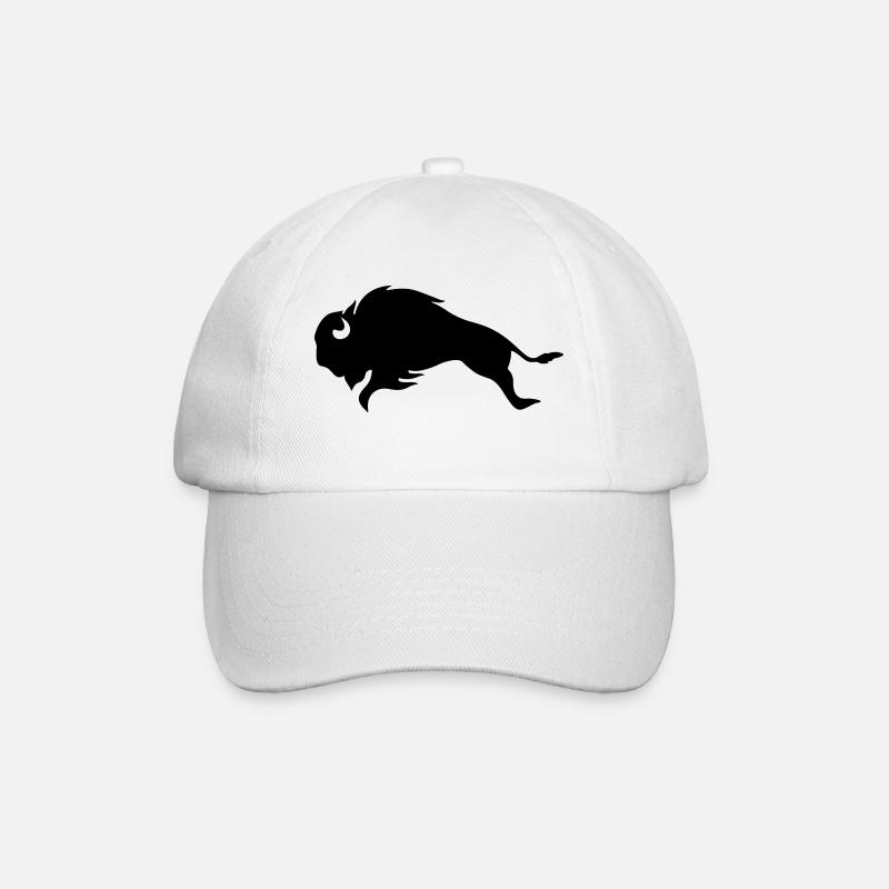 BLACK BISON BULL - Baseballkappe - Weiß/Weiß