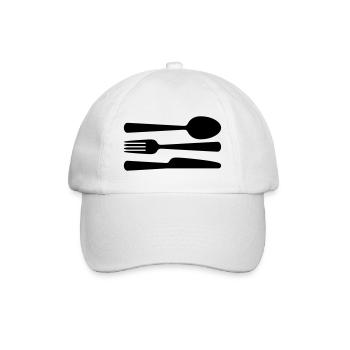 Cuillères, fourchettes et couteaux - Casquette classique - blanc/blanc - Devant