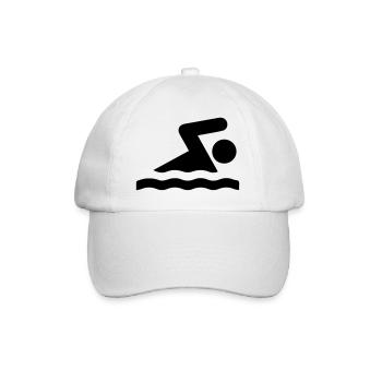 Schwimmer - Baseballkappe - Weiß/Weiß - Vorne
