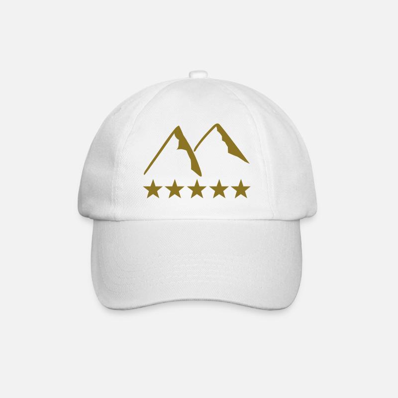 berge - Baseballkappe - Weiß/Weiß