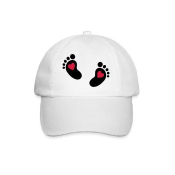 Bébé pieds - Casquette classique - blanc/blanc - Devant