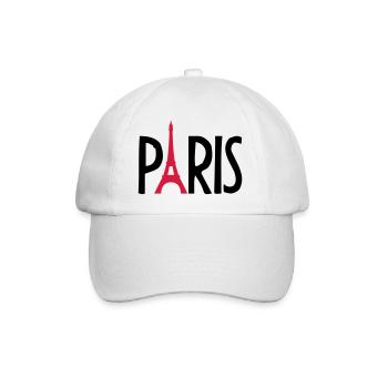 Eiffel Tower France Paris Logo - Baseballkappe - Weiß/Weiß - Vorne