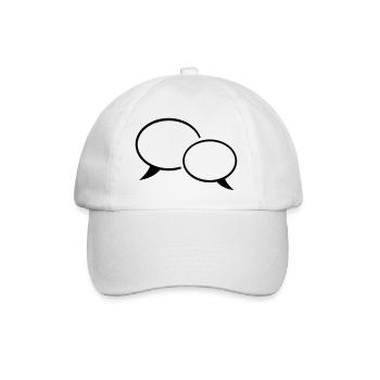 sprechblase_f1 - Baseball Cap - white/white - Front