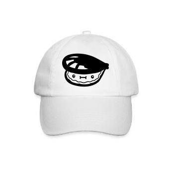 suesse kleine muschel mit gesicht - Baseballkappe - Weiß/Weiß - Vorne
