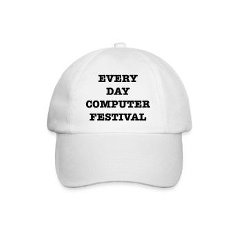 EveryDayComputerFestival - Baseball Cap - white/white - Front