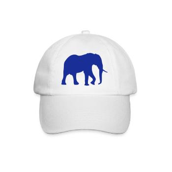 elephant - Baseballkappe - Weiß/Weiß - Vorne