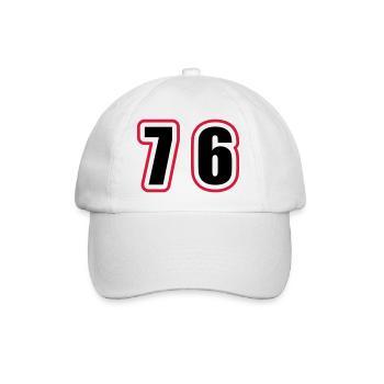 76 Nombre Collège - Casquette classique - blanc/blanc - Devant