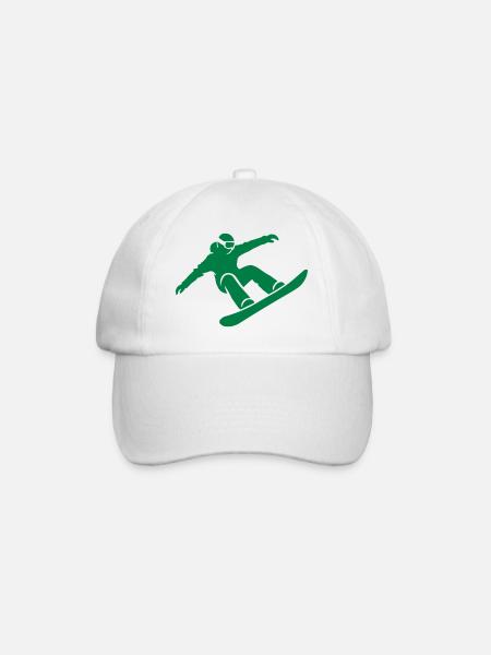 snowboarder - Baseballkappe - Weiß/Weiß