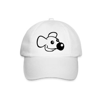 Mouse Big Nose Mouse Small Rat Rodent Cute - Baseball Cap - white/white - Front