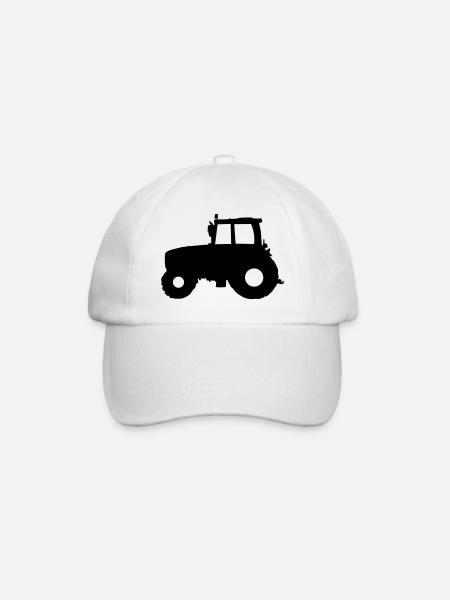 Traktor Trecker - Baseballkappe - Weiß/Weiß