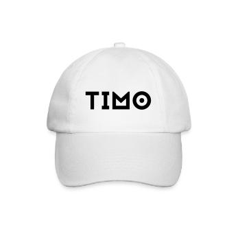 First name Timo - Baseball Cap - white/white - Front