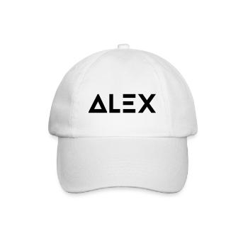 Vorname Alex - Baseballkappe - Weiß/Weiß - Vorne