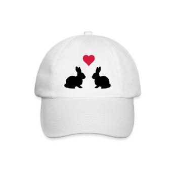 Love Hasen - Baseballkappe - Weiß/Weiß - Vorne